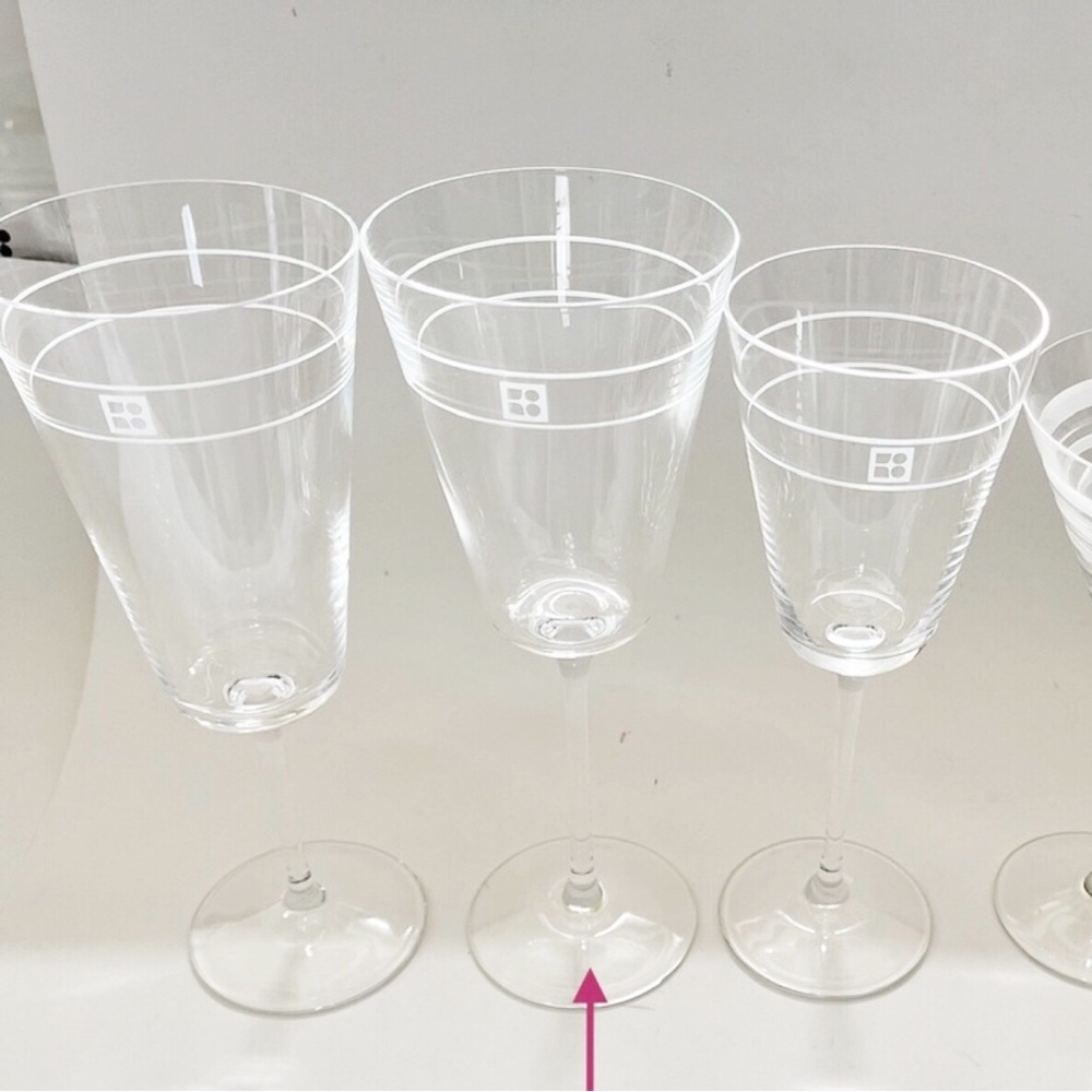 KATE SPADE x LENOX Noel Crystal Wine Goblets, Pair